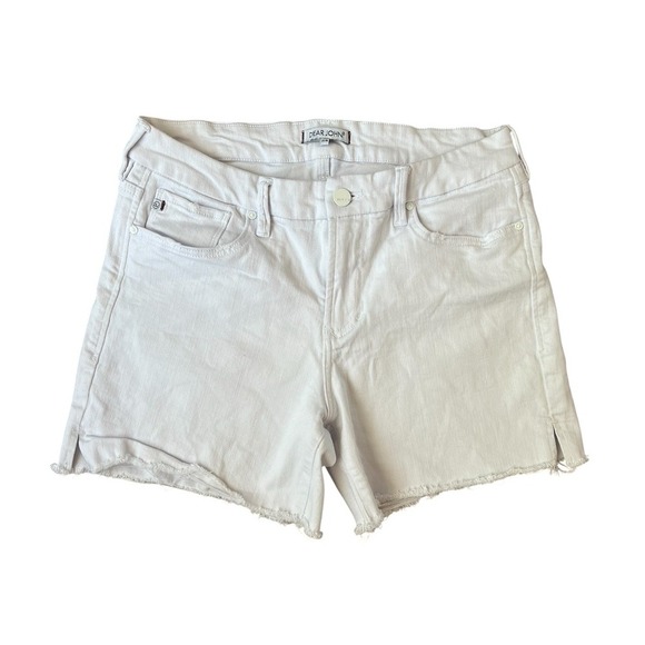 Dear John Pants - Dear John White Stretchy Jean Shorts Sz 29